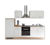 Stella Trading Andy - Mueble de Cocina Moderno con Aspecto de electrodomésticos, Acabado Mate, Gran Espacio de Almacenamiento, Madera de Roble Sonoma/Blanco, 270 x 195 x 60 cm