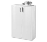 Stella Trading - Armario Zapatero, Blanco Brillante, práctico Zapatero para Guardar Zapatos ahorrando Espacio, 80 x 120 x 35 cm (Ancho x Alto x Profundo)