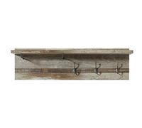 Stella Trading Bonanza Perchero Vintage en Aspecto de Madera derivada, Estante Retro para Sombreros y Ganchos de Pared fiables para Chaquetas y Bolsos, 130 x 38 x 28 cm (Ancho x Alto x Profundidad)