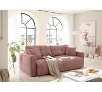 Stella Trading Bullet Cómodo sofá Cama con cajón, Funda de Tela Coral - Sofá Plegable con función de Dormir - 235 x 88 x 120 cm (Ancho x Alto x Profundidad)