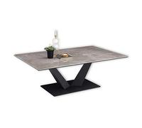 Stella Trading Gisele - Mesa de café con Superficie de cerámica y Estructura de Metal, Color Antracita, Mesa de sofá salón, 120 x 40 x 80 cm