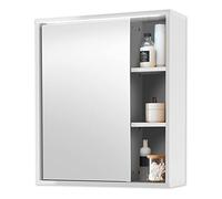 Stella Trading Greece-Armario con Espejo para baño con iluminación LED en Color Blanco, Madera de ingeniería, Spiegelschrank