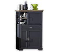Stella Trading Jasmin Artisan - Mueble de almacenaje con iluminación LED y Mucho Espacio de Almacenamiento en Estilo rústico, Color Gris