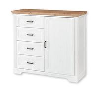 Stella Trading Jasmin Madera, Aspecto Artesano-Cómoda de Estilo rústico con cajones y Mucho Espacio de Almacenamiento, ingeniería, Pino Claro/Artisan Roble, 41T x 115B x 102H cm (4 Schubladen)