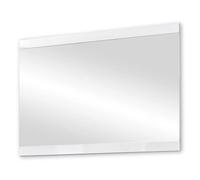 Stella Trading Life - Espejo de Pared en Blanco Brillante, Espejo fácil Cuidado para Pasillo y Perchero, 92 x 67 x 2 cm (Ancho x Alto x Profundo)