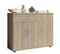 Stella Trading Lilly Cómoda en Aspecto de Roble Sonoma, Moderno aparador con Mucho Espacio de Almacenamiento para tu salón, Madera, Kommode 3