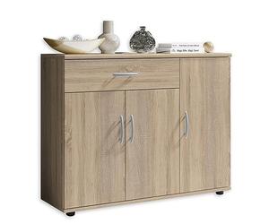 Stella Trading Lilly Cómoda en Aspecto de Roble Sonoma, Moderno aparador con Mucho Espacio de Almacenamiento para tu salón, Madera, Kommode 3