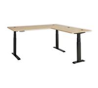 Stella Trading Memphis 19602003 - Escritorio esquinero Ajustable con función de Memoria y Estructura de Metal, Madera de Roble Artificial/Grafito