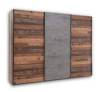 Stella Trading Michel Elegante mesita de Noche con Dos cajones, Elegante mesita de Noche para su Cama en Aspecto Antiguo, óxido de hormigón, 60 x 47 x 39 cm (Ancho x Alto x Profundidad)