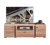 Stella Trading Mueble bajo Macizo, Aspecto FSC, Moderno Mueble de TV con Mucho Espacio de Almacenamiento para tu salón, Madera de Roble Antiguo, 180 x 55 x 42 cm