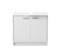 Stella Trading Mueble de baño de Estilo Sencillo en Blanco Mate, con Mucho Espacio de Almacenamiento, Armario bajo de 63 x 55 x 29 cm (Ancho/Alto/Profundo)