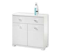 Stella Trading Pool - Cómoda con cajón para Cuarto de baño en Blanco, Moderno Mueble de baño con Mucho Espacio de Almacenamiento, 76 x 73 x 31 cm (Ancho x Alto x Profundo)