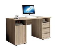 Stella Trading Primus 2 - Escritorio con cajones, Aspecto de Roble Sonoma, 145 x 74 x 65 cm (Ancho x Alto x Profundo)