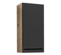Stella Trading Vista-Armario Colgante para Cuarto de baño, diseño de Roble, Color Negro, Madera de ingeniería Plástico, Hängeschrank