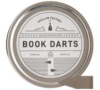 Stellar Factory Dardos de libro: Mini marcapáginas finos de acero inoxidable, 50 unidades