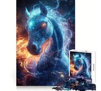 Stellar Phantom︰ El Caballo cósmico Rompecabezas de 1000 Piezas para Adultos Recall Upgrade Alivio del estrés Corte Ajustado Santa Wish Pick 38x52cm