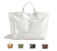 Stellaya Tote Bag, 2025 New Womens Letters Thick Pvc Tote Bag, Stellaya Womens Letters Print Large Kraft Paper (White)
