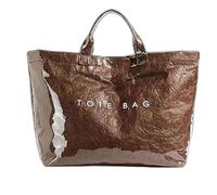 Stellaya Womens Letters Print Tote Bag Stellaya Fashion Retro Tote Bag PVC Large Kraft Paper for Women (Brown)