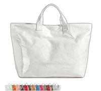 Stellaya Womens Letters Print Tote Bag,Stellaya Fashion Retro Tote Bag PVC Large Kraft Paper for Women (White)