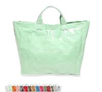 Stellaya Womens Letters Print Tote Bag Stellaya Fashion Retro Tote Bag PVC Large Kraft Paper for Women (Light green)