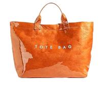 Stellaya Womens Letters Print Tote Bag Stellaya Fashion Retro Tote Bag PVC Large Kraft Paper for Women (Orange)