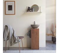 Stelle - Mueble de lavabo de nogal macizo izquierdo H 78 x B 30 x T 40 cm