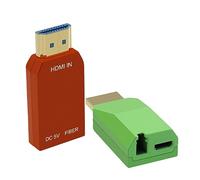 Steloproad Mini extensor de fibra HDMI 4K, HDMI 4Kx2K @60Hz 18Gbps sobre fibra óptica OM4 multimodo hasta 300 m, transceptor óptico HDMI compatible con HDMI 2.0 y gestión EDID