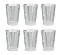 Juego de 6 vasos Stelton Pilastro, vaso de agua, juego de vasos, vidrio, transparente, 330 ml