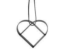 Stelton - Figura ornamental - Corazón - Acero con pintura de color - Negro - Pequeña - Ancho: 5 cm x Alto: 5 cm x Diámetro: 1,3 cm.