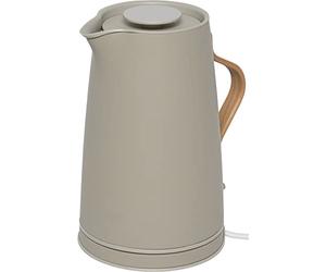 Stelton Hervidor de agua Emma - Hervidor eléctrico, hervidor de agua - Caldera de diseño escandinavo - filtro, interruptor de seguridad de cocción en seco con apagado, mango de madera de haya - 1,2