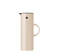 Stelton Jarra térmica EM77 - Jarra térmica de doble pared para bebidas calientes/frías - Tetera y café con inserto de cristal, cierre magnético, tapa de rosca, diseño vintage, 1 litro, Wheat