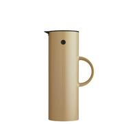 Stelton Jarra térmica EM77 - Jarra térmica de doble pared para bebidas calientes/frías - Tetera y café con inserto de cristal, cierre magnético, tapa de rosca, diseño vintage, 1 litro, arena cálida