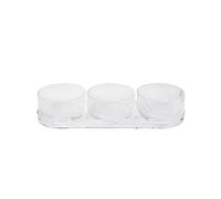 Stelton Tapas Set Pilastro, cuencos con plato para servir, cristal, transparente, X-512