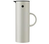 Stelton Termo EM77 - Jarra térmica de doble pared para bebidas frías y calientes, tetera y café con inserto de cristal, cierre magnético, tapa de rosca, diseño vintage, 1 litro, arena