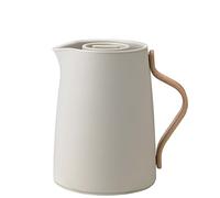 Stelton Tetera térmica Emma - Tetera de plástico con Tapa y Acero Inoxidable - Diseño Moderno, Filtro de infusión Integrado Inteligente y Mango de Madera de Haya, 1 litro, Arena Suave
