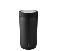 Stelton To-Go Click - Taza térmica, doble pared, sin óxido, a prueba de fugas, con tapa de clic, bebidas calientes y frías, 0,4 litros, color rojo