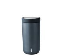 Stelton To-Go Click - Taza térmica, doble pared, sin óxido, a prueba de fugas, con tapa Smart Click, bebidas calientes y frías - 0,2 litros, azul-metálico..