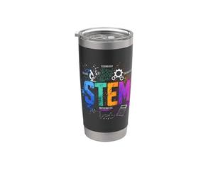 STEM Educación Ciencias Ingeniería Matemáticas Ropa Niños Niñas Vaso térmico de acero inoxidable de doble pared