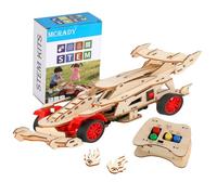 STEM F1 - Juego de construcción de coche de carreras con coche de madera teledirigido y rompecabezas 3D para construir, caja de experimentos para niños a partir de 8 años, juguete educativo, regalo