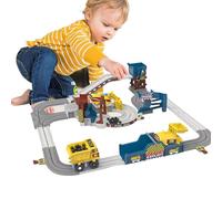 STEM Flexible Track Set - Educational Race Car Playset for Kids, Safe Engineering Adventure | Juguete plegable de pista de tren, kit de construcción interactivo, juguete de aprendizaje creativo para