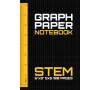 STEM Graph Paper Notebook: Quad Ruled 5x5 Grid for Math, Science & Engineering Students - Perfect for Drawing, Drafting & Technical Notes with Yellow Ruler Graphic for Visual Reference
