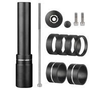 Stem Riser, Handlebar Extender, Bike Head Up Adapter, Adjustable Aluminum Alloy Build, Ergonomic Riding Position Enhancer, for Mountain Road Biking, 28.6mm Size, Black, 1 Piece