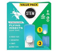 STEM Trampa de luz Trampa para Moscas de Frutas en Interiores, Control eficaz de Insectos para el hogar, atrae y atrapa Insectos voladores, emite luz Azul Suave, Kit de Inicio con 1 Dispositivo