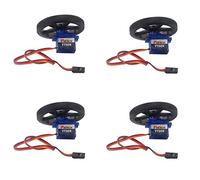 Stemedu 4 PCS FT90R Digital Servoing 360 grados rotación continua Micro RC Servo con rueda para Micro: bit Robot 6V 1.5KG