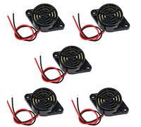 Stemedu 5 piezas SFM-27 DC 3-24V sirena de alarma electrónica piezoeléctrica activa, 95dB alto decibelio continuo bocina pitido para Arduino