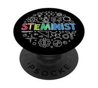 Steminist - Diseño Redondo de Ciencia Stem PopSockets PopGrip Adhesivo