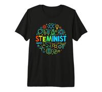 Steminist Round Creative Stem Design para Amantes de la Ciencia Camiseta Premium