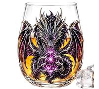 Stemless Whiskey Glasses - Vasos de whisky con diseño de dragón en 3D