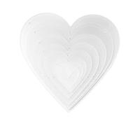 Stencil - Acrylic Quilting Template for Creative Sewing | 8 Piece Heart Form with Clear Grid & Accurate Cutting Aid for Fabric Design Women Household Projects Celebrations Crafting Hobby