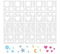 Stencil de Plástico para Niños 20Piezas Plantilla circular para pintar plástico 10 * 10cm Plantillas Circulares Reutilizables de plástico paredes papel madera royectos de arte decoración del hogar
